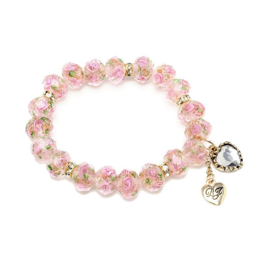 BETSEY JOHNSON Flower Bead Stretch Bracelet