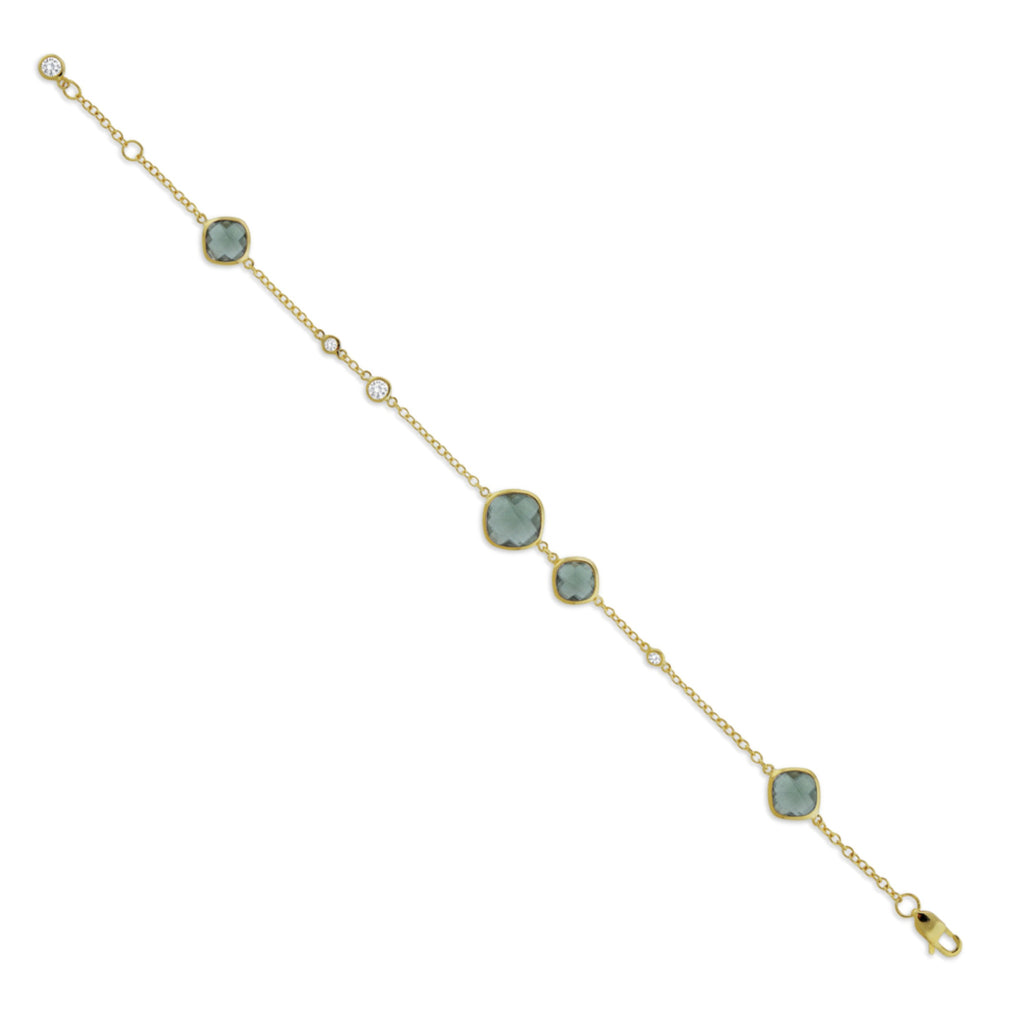 CRISLU Peridot 18K Gold Vermeil Bracelet