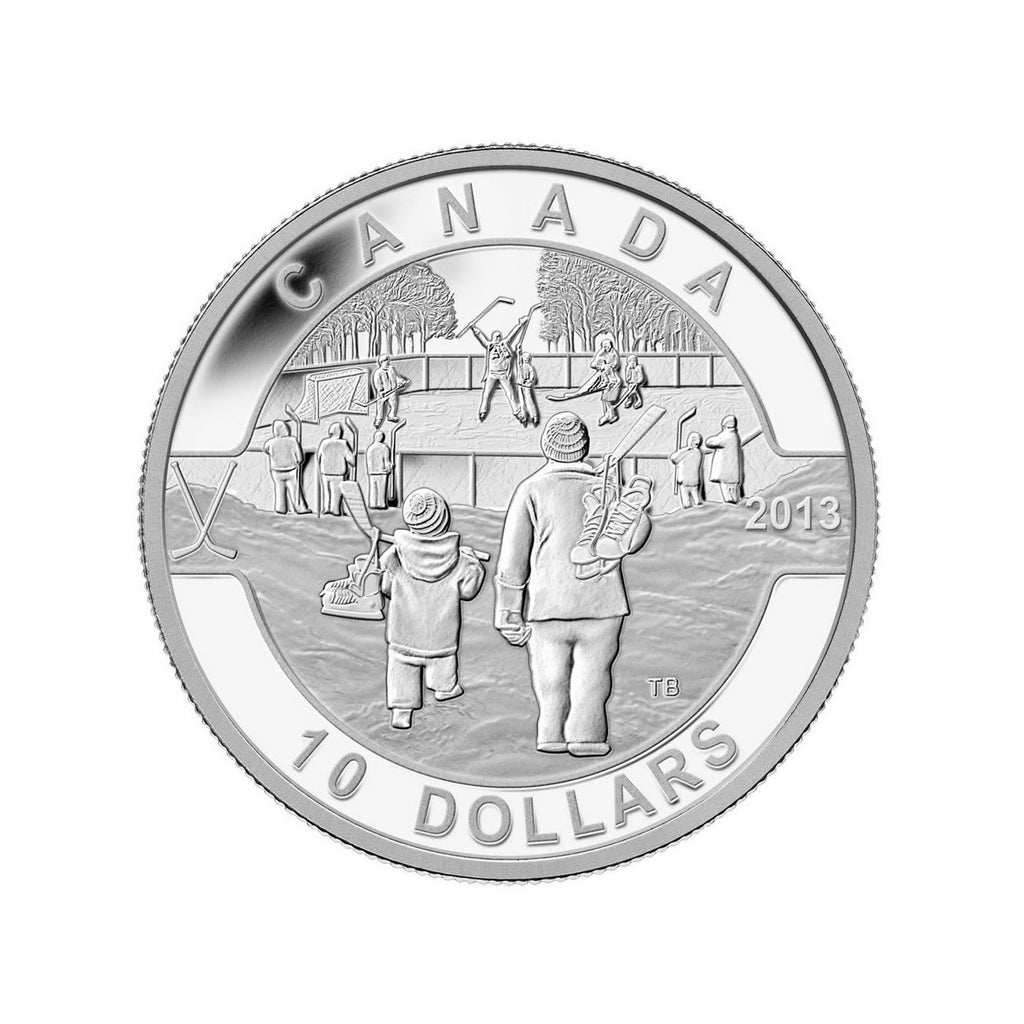 Canadian Hockey Fine Silver Coin - Front