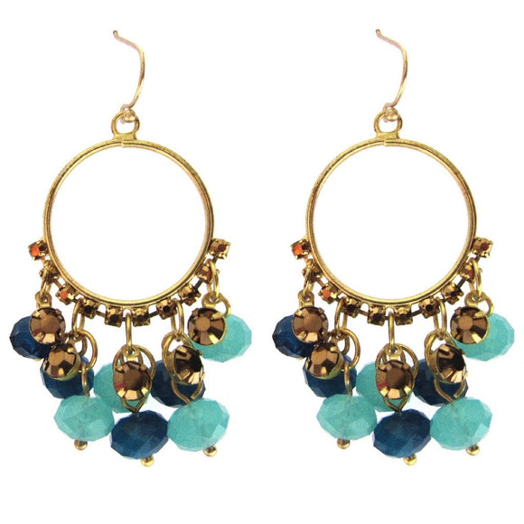 Charter Club Turquoise Bead Hoop Earrings