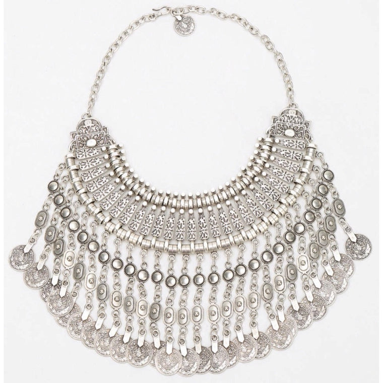 Free People Aantalya Coin Necklace Closeup