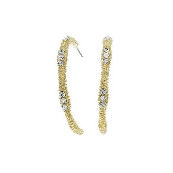 Guess Textured Semi Hoop Earrings