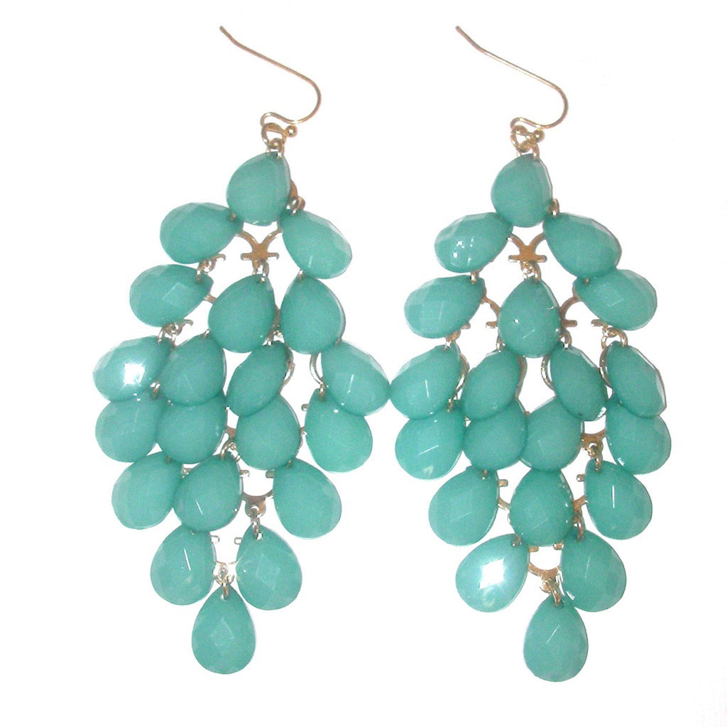 Haskell Cascade Mint Drop Earrings