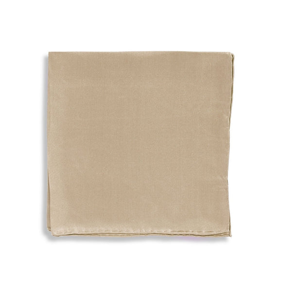 IMPUNTURA Silk Pocket Square - Taupe