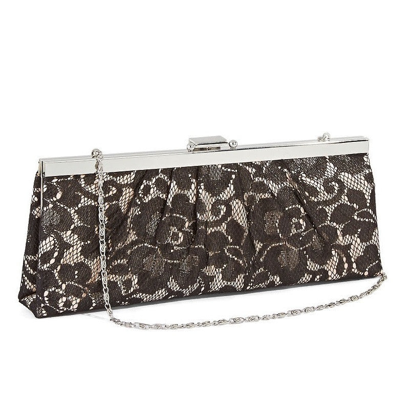 Jessica Mcclintock Lace Overlay Frame Clutch