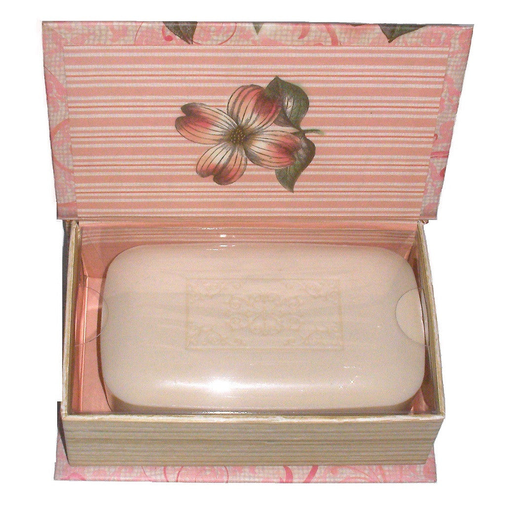 Scented Jasmine Soap Book Box Open to show soap Inside