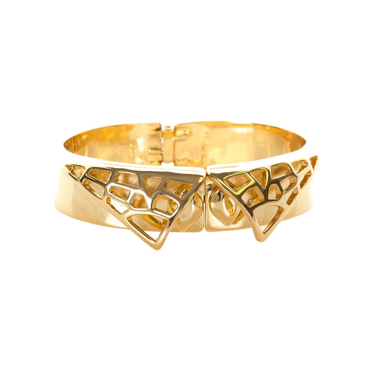 Kara Ross Gold Plated Cut Out Cuff