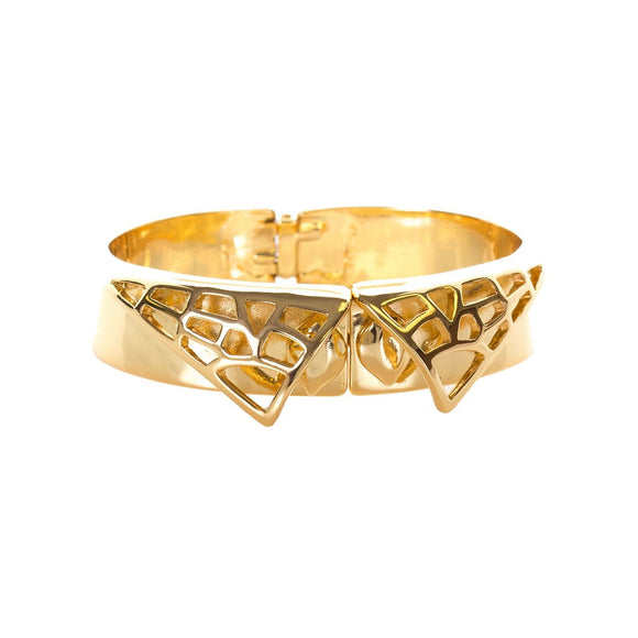 Kara Ross Gold Plated Cut Out Cuff