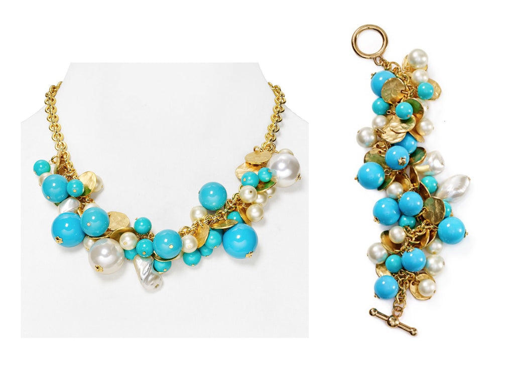 Kenneth Jay Lane Charm Necklace and Bracelet