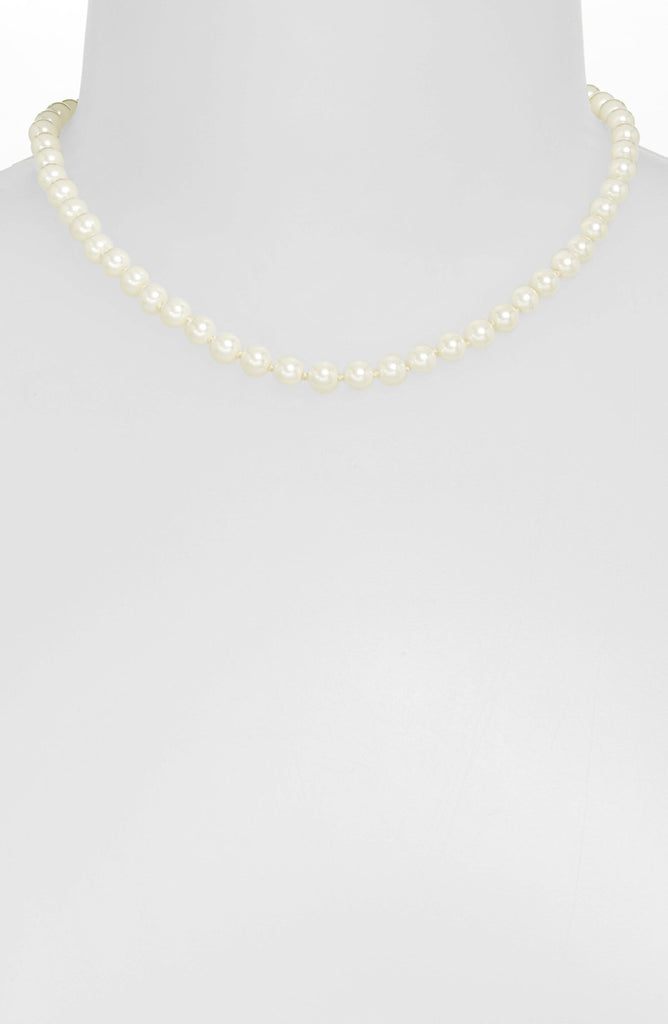 Lauren by Ralph Lauren Glass Pearl and Sterling Necklace Neck View