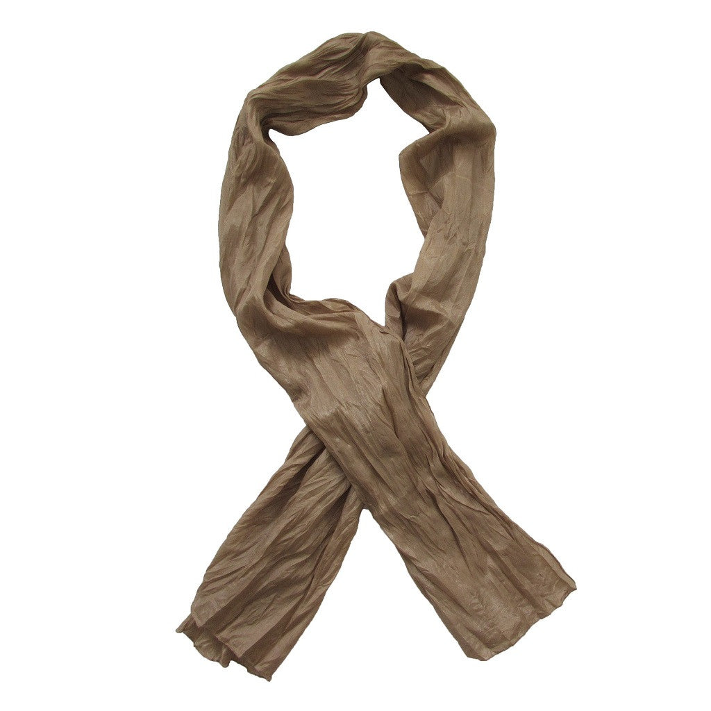 Light Gold Ruched Scarf