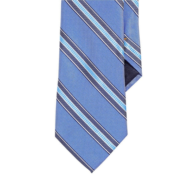 Nautica Wide Ribbon Silk Tie - Blue - Bijoux Closet