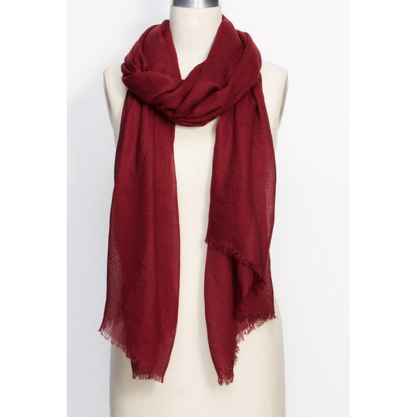 Ann Taylor Mixed Weave Scarf-Chianti