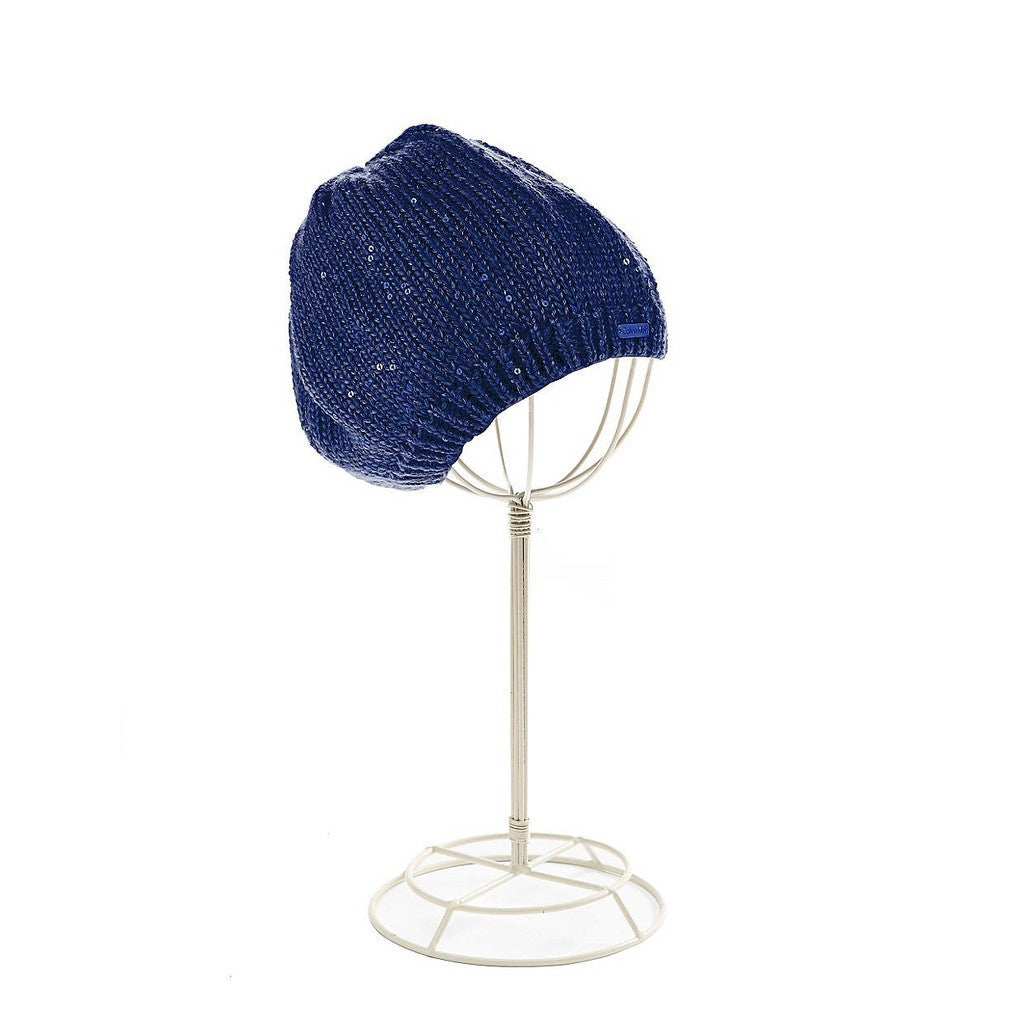 Calvin Klein Navy Sequinned Beret