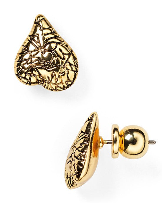 DIANE VON FURSTENBERG Heather Heart Stud Earrings