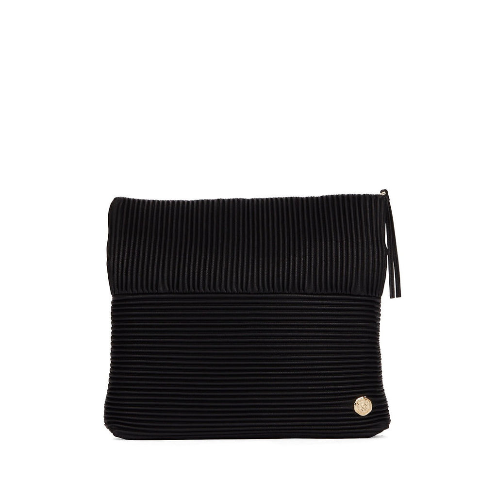 Vince Camuto Leather Ribbed Clutch - Unfolded